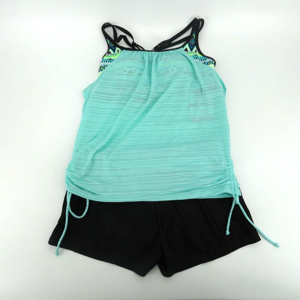 Zeroxposur Womens 2 Piece Mint Lightweight Swim Suit Set Small NWT $94